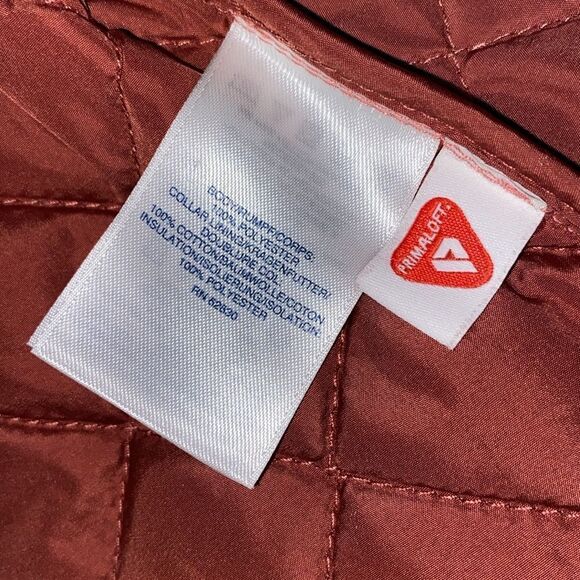 Lands’ End Wm’s Sz XS Rust Quilted Snap Corduroy Collar Chore Field Jacket - Picture 5 of 6